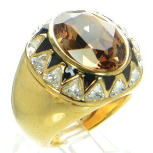 Kenneth Jay Lane KJL Crystal Cocktail Ring